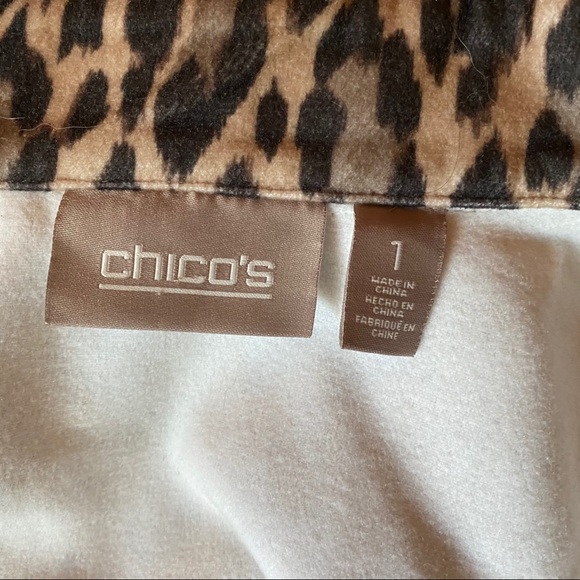 Chico’s Animal Print Zip Up Vest - Picture 7 of 8